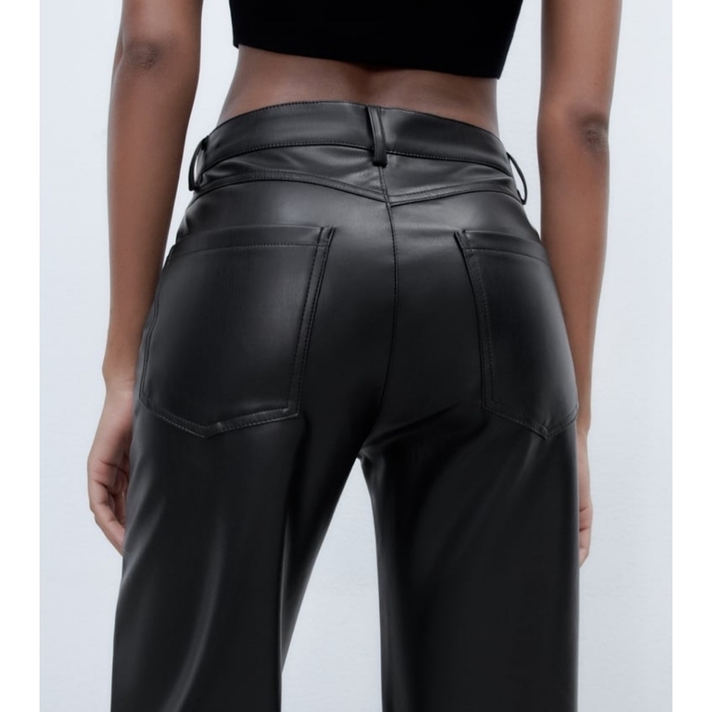 Zara Elegant Black Straight Leg Trousers - Picture 6 of 16